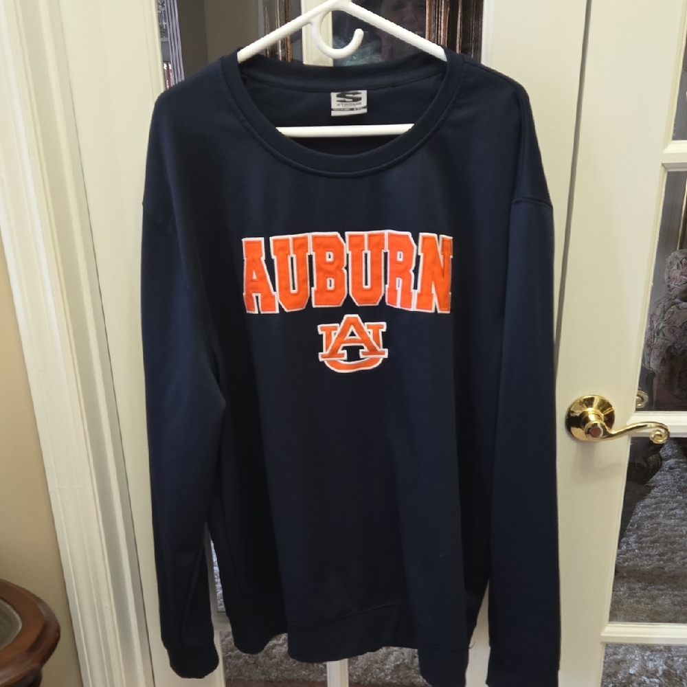 Stadium Athletics Auburn AU Navy Orange Crewneck Polyester Sweatshirt XXL NWOT
